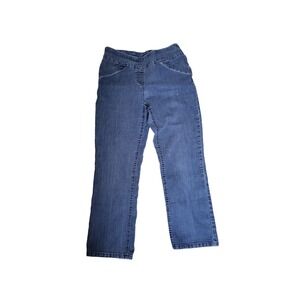 Kim Rogers Tummy Control Stretch Denim Blue Jeans Pants Straight Leg Size 8P